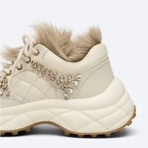 Calcado Uterque Sandals Uterque Sapatilhas Leather Trainers